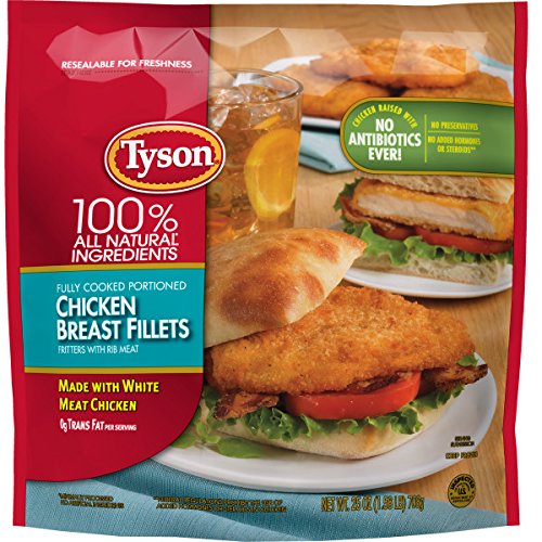 Tyson Fully Cooked Portioned Chicken Breast Fillets, 25 oz. (Frozen)