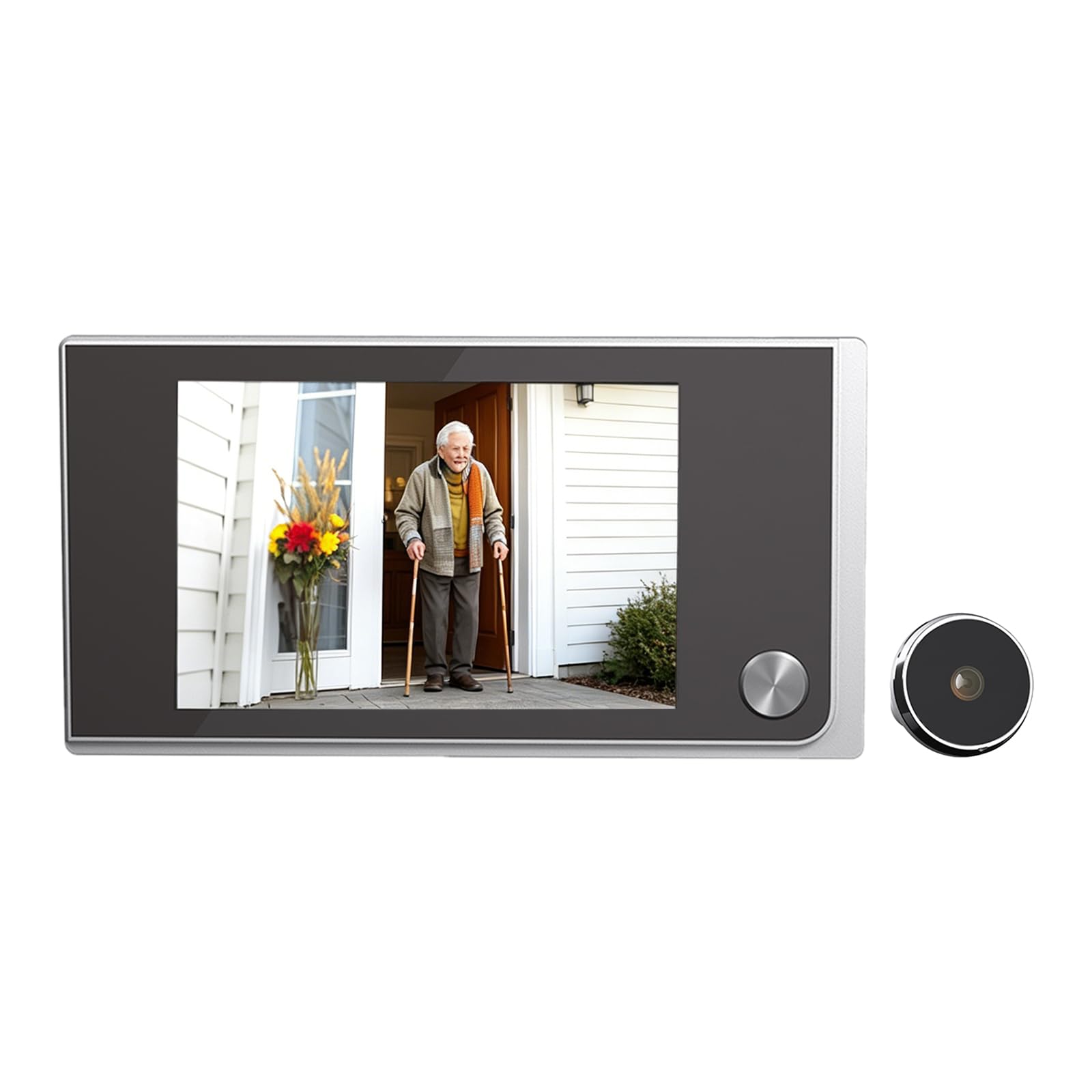 Türspionkamera mit Türklingel 3.5" LCD 120° Weitwinkel HD Haustür | 2MP Auflösung, Zinklegierung Anti-Pry, AAA Batteriebetrieben, Kabelloser Einbau, Gucklochkamera, 35-100mm Türdicke