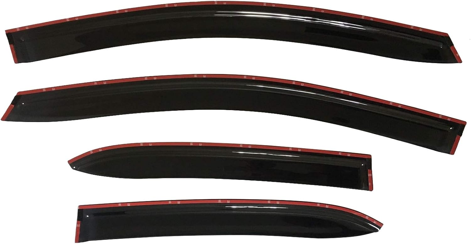 Tinted Tape-On Side Window Deflector Visors Rain Guards Compatible with Toyota Corolla Hatchback 2019 2020 2021 2022 2023 SE Nightshade XSE