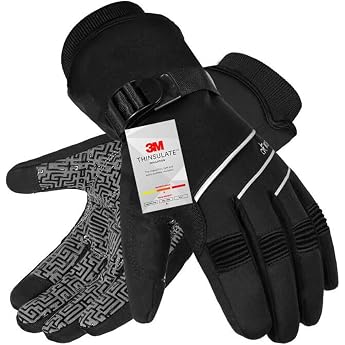 Winter Gloves Waterproof 30 F 3M Thinsulate Ski Gloves Warm Touchscreen Gloves Windproof Cycling Gloves Men Women for Skiing Hiking Cycling Motorcycling