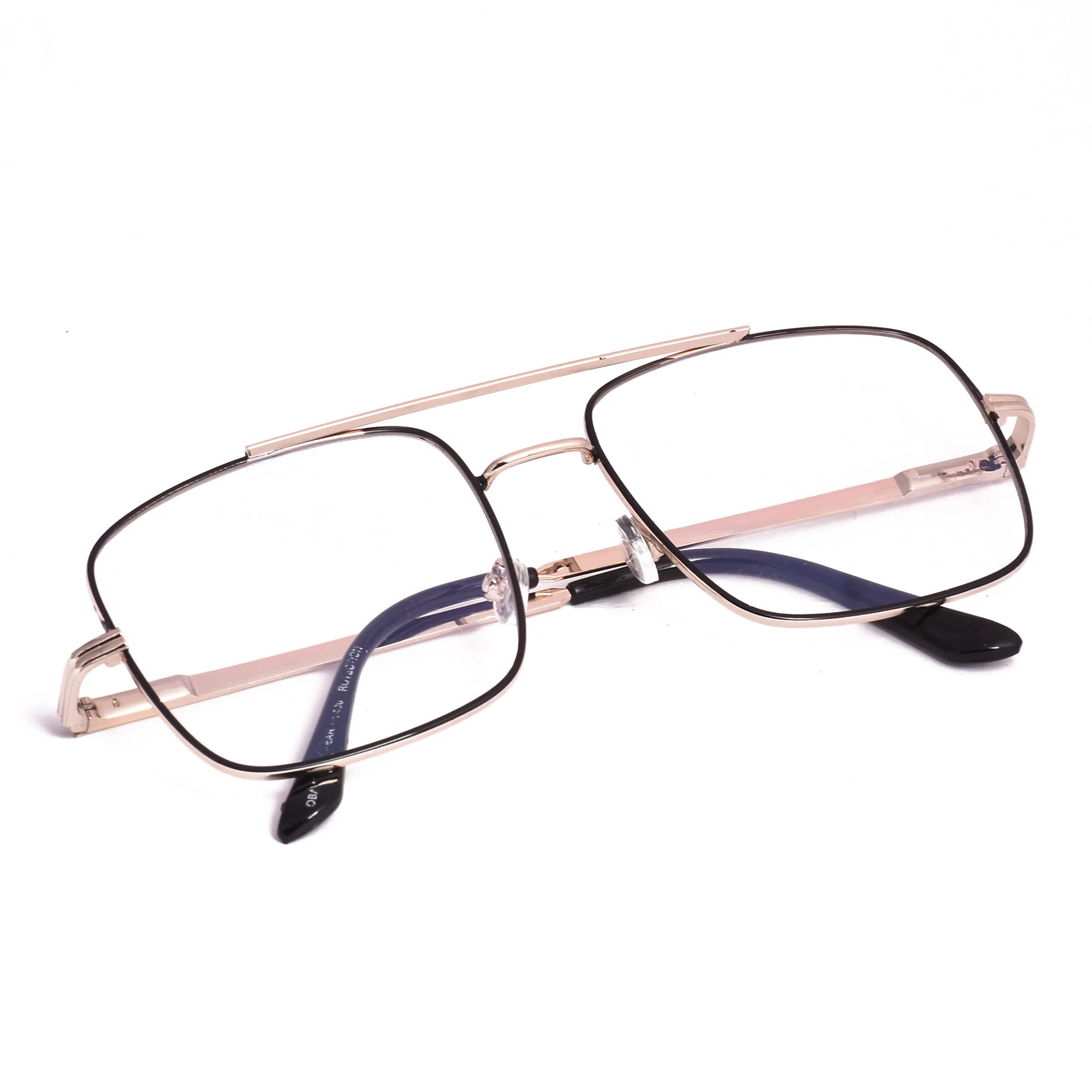 BACK BOON Transparent Square Unisex Optical Frame (Unisex) - Oversize Size