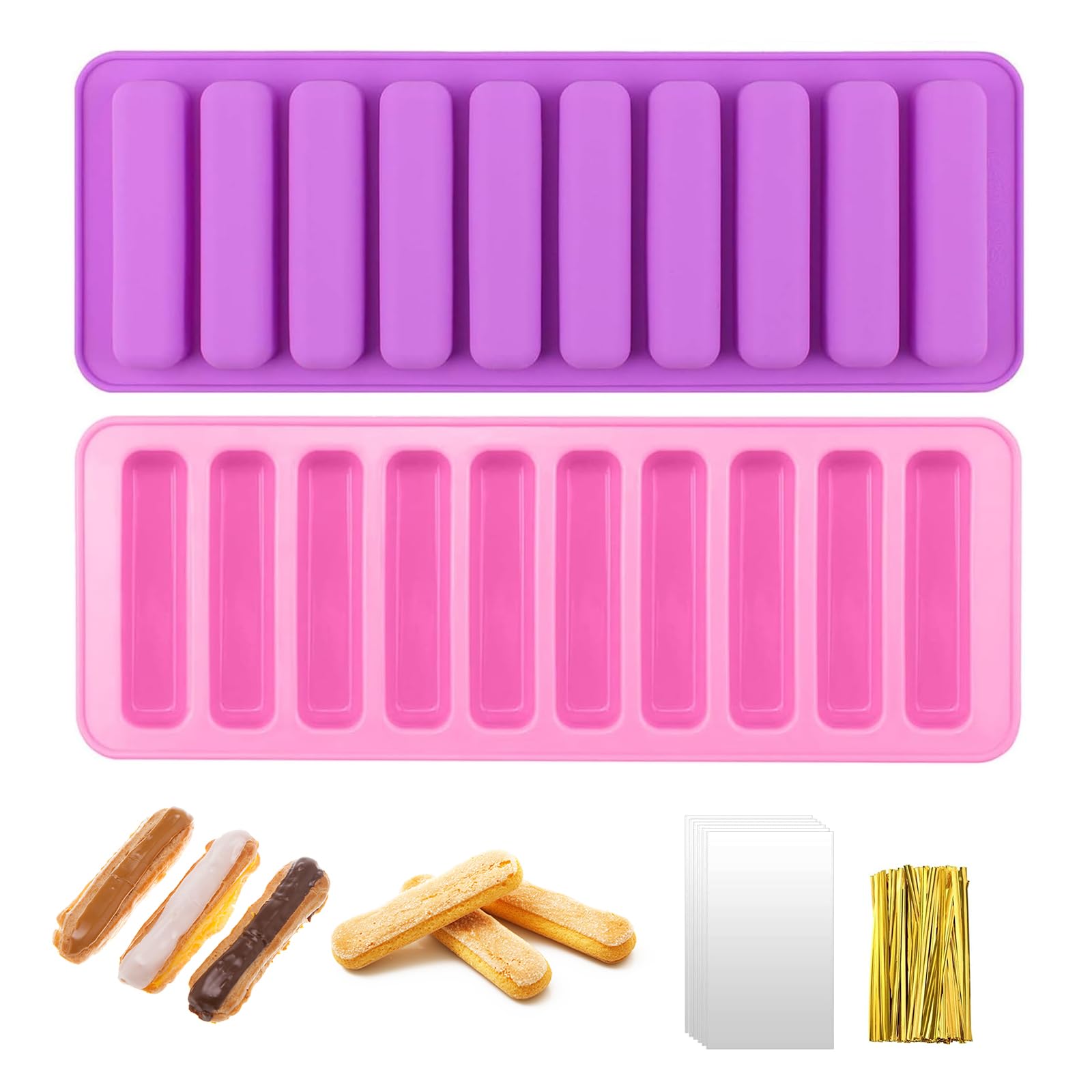 Stampo In Silicone Per Barrette - 2 Pezzi Con 10 Cavità, Ideale Per Cereali, Cioccolato E Ghiaccio - Foto 4