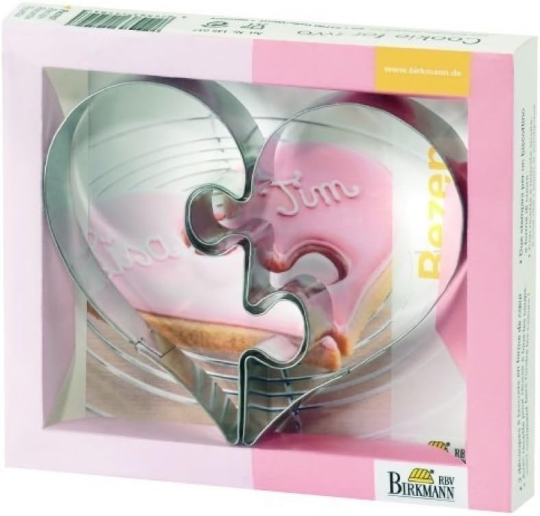 RBV Birkmann "Cookie for Two Cookie Cutter, Silver, 12.5 cm