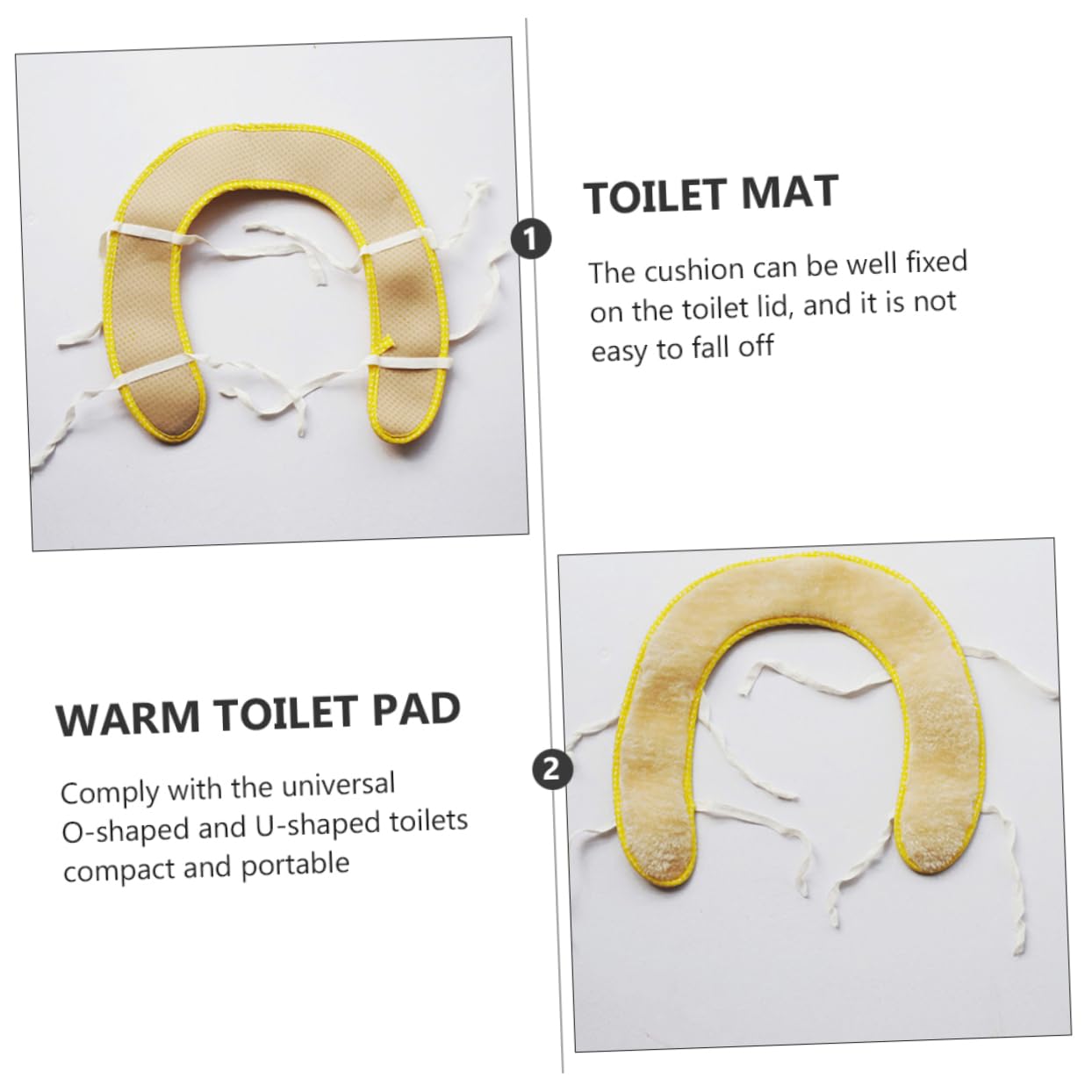 Coussin de Toilette Flanelle pour Garçon Fille Siège O et U Confortable Chaud Hiver