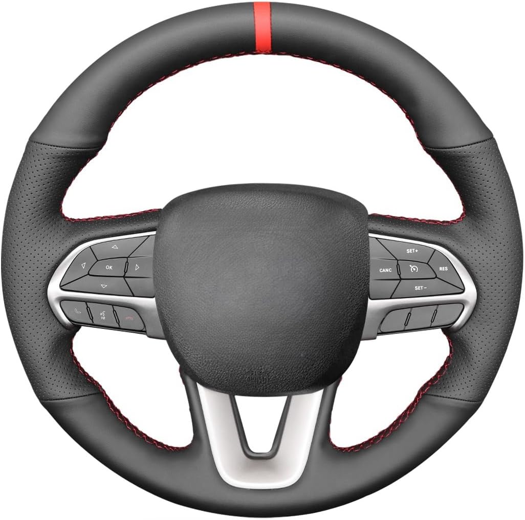 MEWANT Steering Wheel Cover for Dodge Challenger Dodge Charger Dodge Durango Customized Version by Artificial Leather