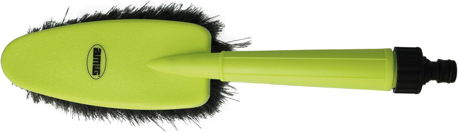 Amig - Hose Brush, 150 mm with Soft Bristles for Delicate Surfaces, Optimal for Hard-to-Access Corners, ABS Plastic and Rubber, Pistachio Green