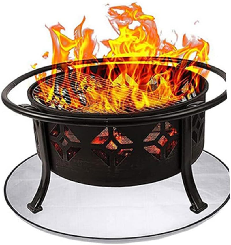 Camping Fire Pit Mat Fireproof Outdoor Pad for BBQ Double-Sided Mat for Fire Pits Grills and Camping Activities