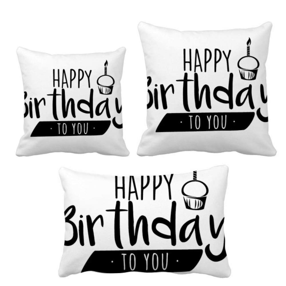 Coussin joyeux anniversaire ensemble cadeau de décoration de canapé de salon