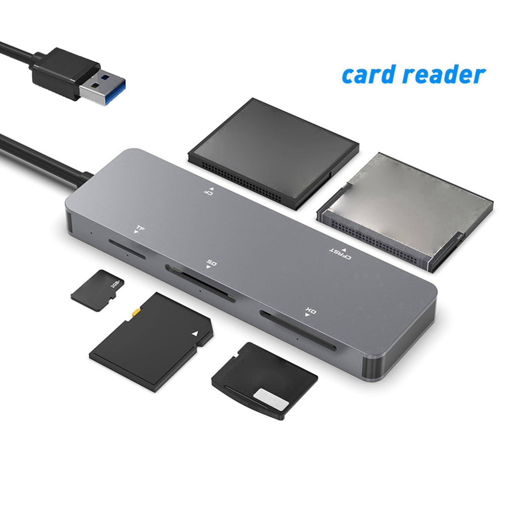 2 x czytnik kart USB 3.0 CFast//XD/SD/TF czytnik kart USB 5 w 1, 5 Gbit/S do akcesoriów do laptopów