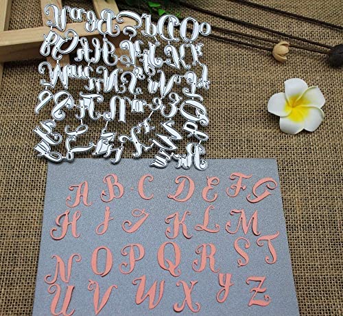 Capital Lowercase 26 Alphabet Cutting Dies, 26 Letters Die Cuts Metal Embossing Stencils Template Mould For Card Scrapbooking And Diy Craft Album Paper Card Decor #TOP5