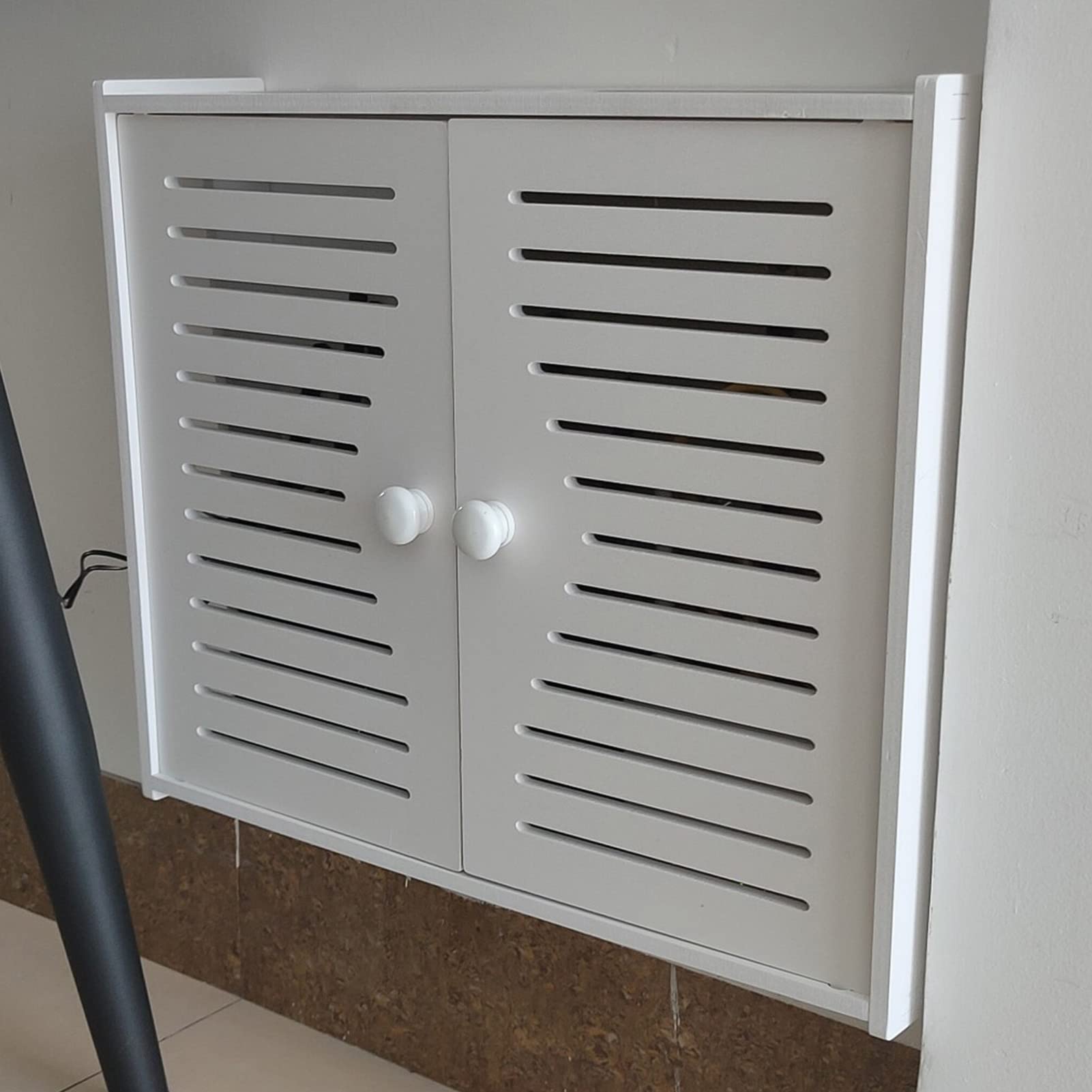 Étagère pour routeur avec organisateur de câbles – Support de rangement mural réglable pour la maison et le bureau WiFi