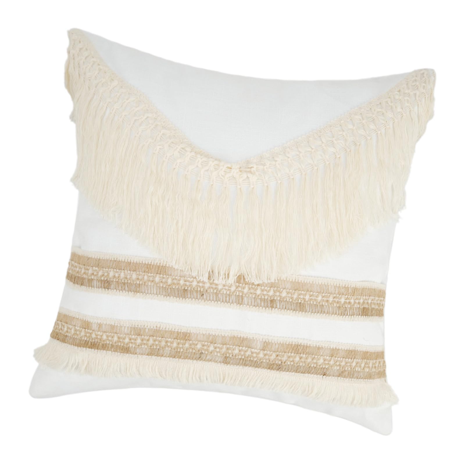 Jazuaiao Pillow Shams Pillow Case with Fringe and Tassels for Modern Farm House Decoration on Couch or Bed Decoration Decorative Cushion Covers