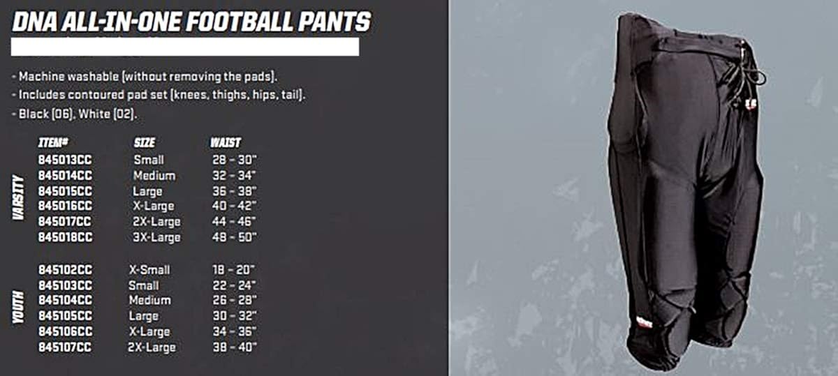 Miniatura 2 de Schutt Sports DNA - Pantalones de fútbol todo en uno