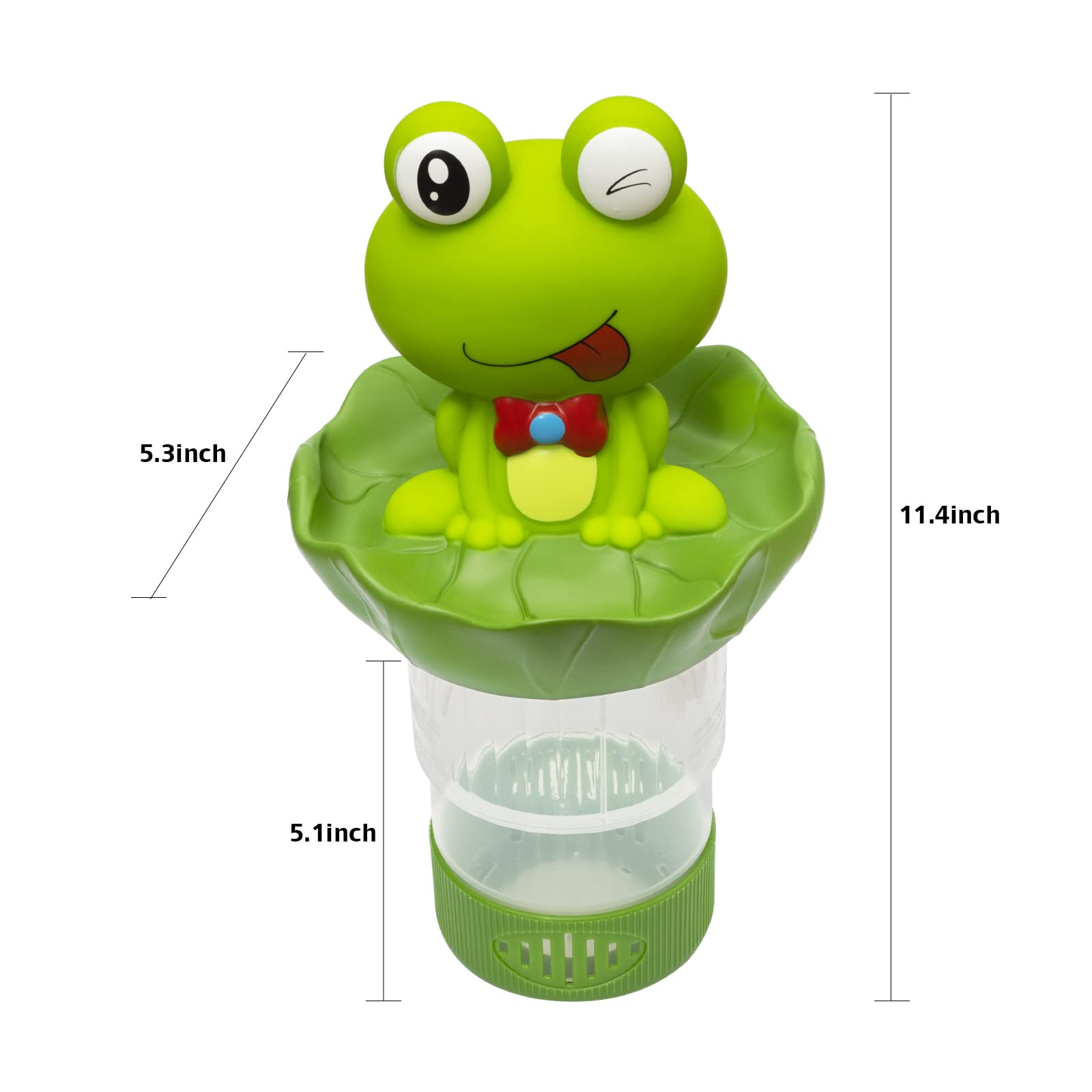 Doli Yearning Flotador flotante de cloro para piscina, para tabletas de 3 pies, rana