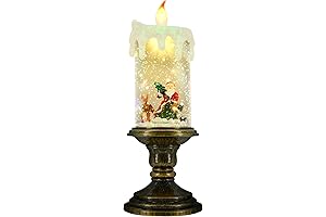 Snow Globe Flameless Christmas Candles for Festive Interior Decorations