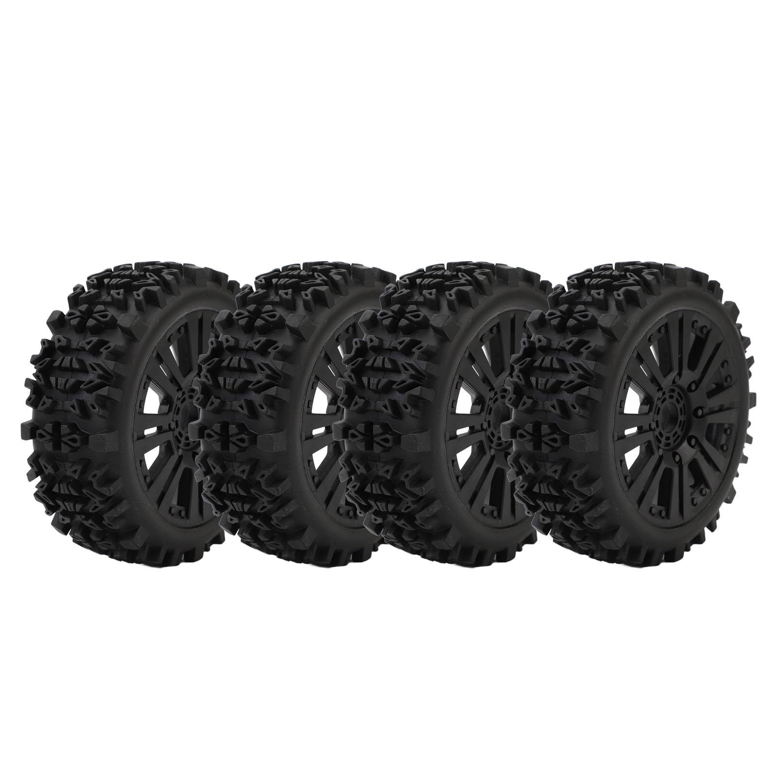 Pneumatici RC fuoristrada per auto radiocomandate in scala 1:8, ruote con profilo aggressivo, design esagonale 17 mm per una presa eccellente e una facile installazione