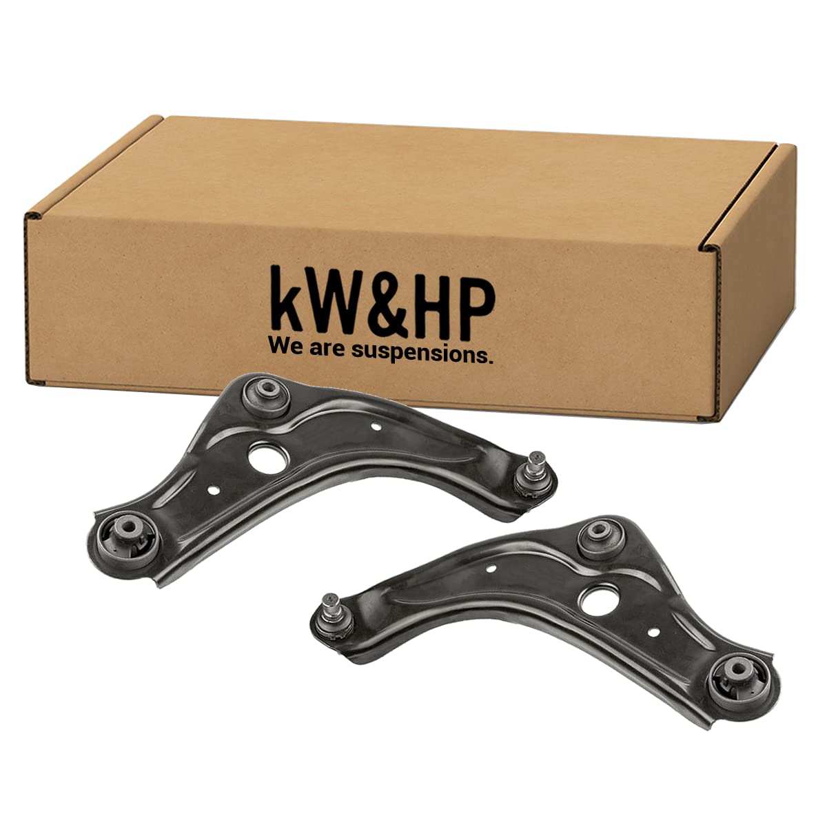 KW0057C Kit 2pz bracci braccetti ANTERIORI DX/SX compatibile con QASHQAI (J11), KADJAR (HA_, HL_) - kW&HP