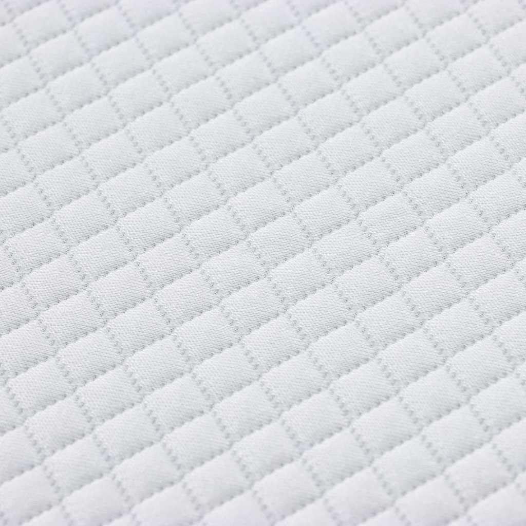 Cubrecolchón de espuma de memoria blanca 80 x 200 cm, tejido jacquard de lujo, confort cama suave, soporte de alta densidad para noches frescas