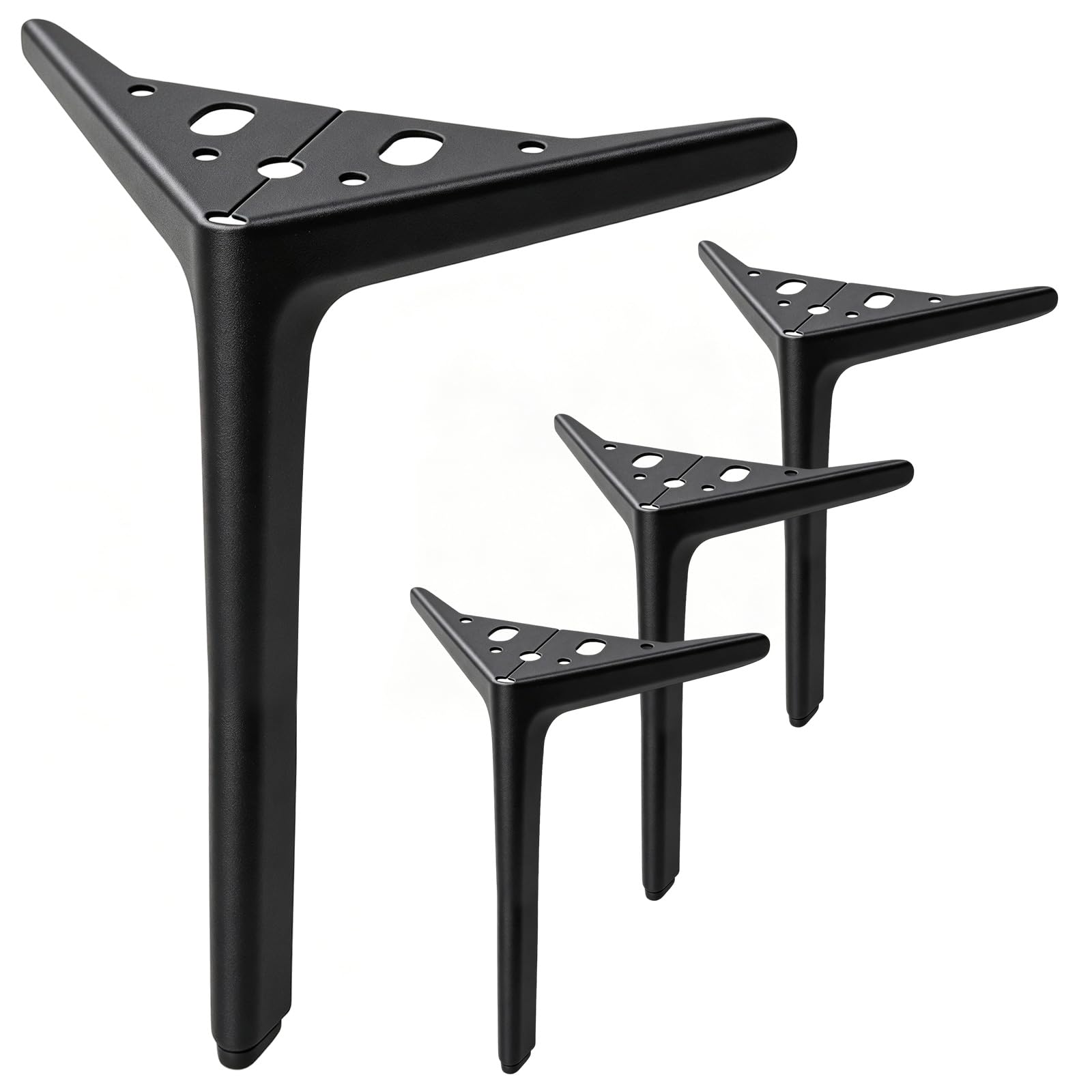Gambe triangolari semicircolari per mobili da 25 cm per tavolo