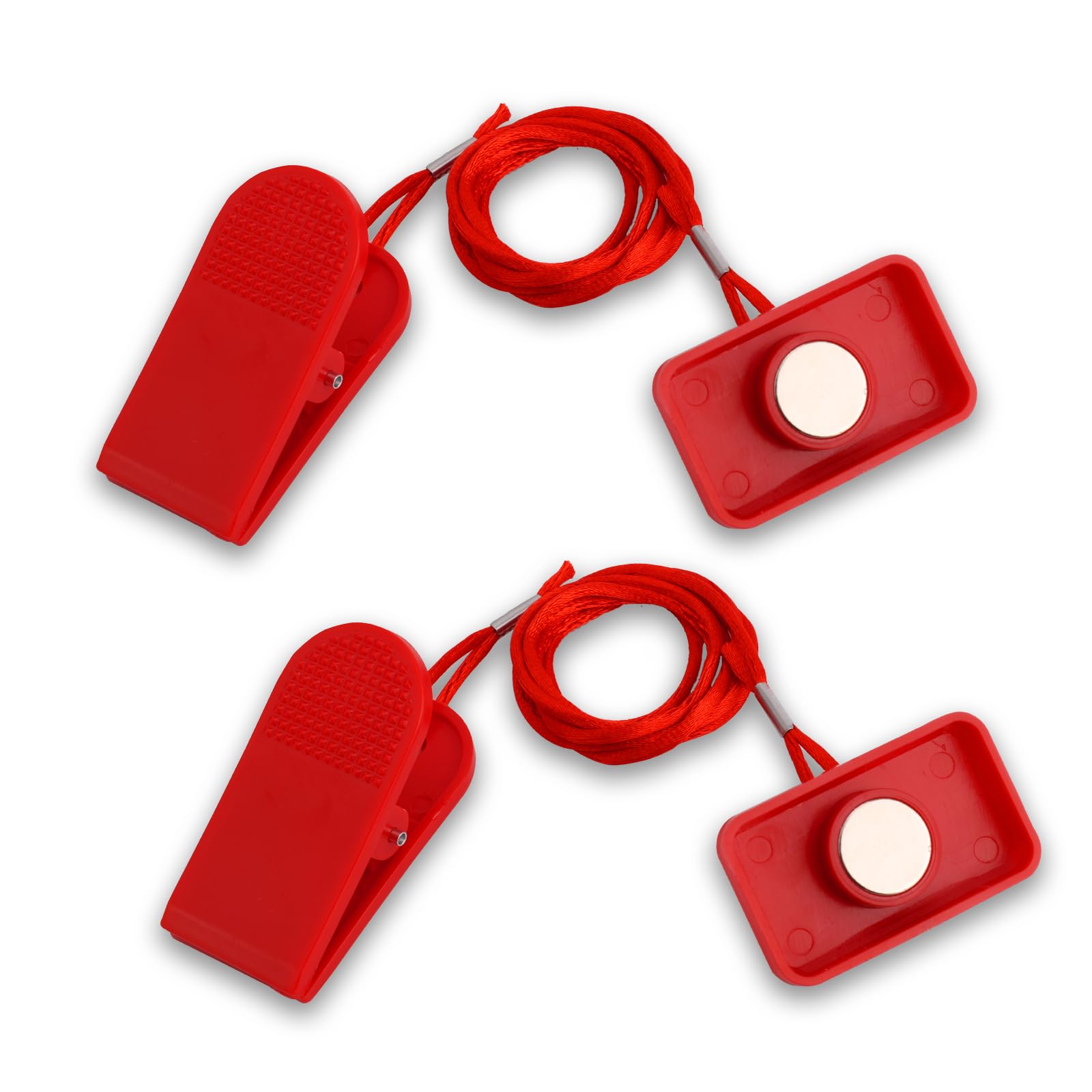 2pcs Rectangle Treadmill Magnet Safety Key, Universal Running Machine Magnet Key Replacement Red Emergency Stop Safety Switch Treadmill Emergency Stop Switch for Running Machines-image-28