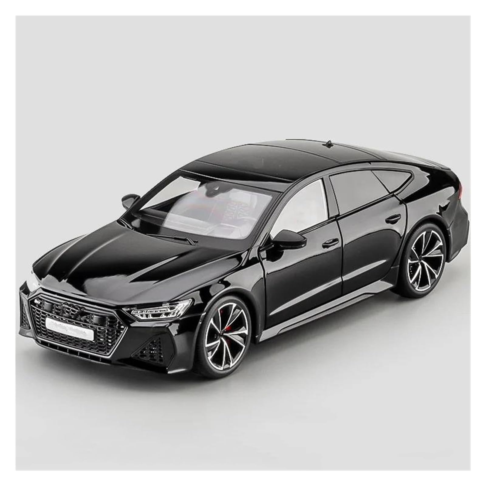 ONAIC Maßstabsmodelle Modellauto 1:18 Für Audi RS7 Sportback Version Leichtmetall-Modellauto Sammlerstück Sammlerauto(Schwarz)
