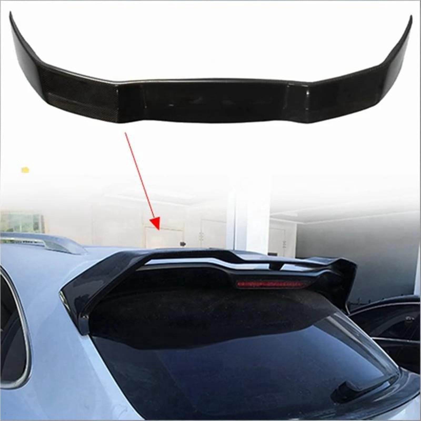 Dla Porsche Dla Cayenne 958 2011-2014 Skrzydło Na Klapie Spoiler Bagażnika Lotka Tylny Akcesoria Dekoracyjne Spojler Tylny Trunk Wing(Real carbon fiber)