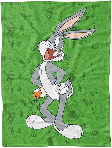 Vista 9 de LOGOVISION Looney Tunes - Manta de forro polar, 36 x 58 pulgadas, diseño de Bugs Bunny