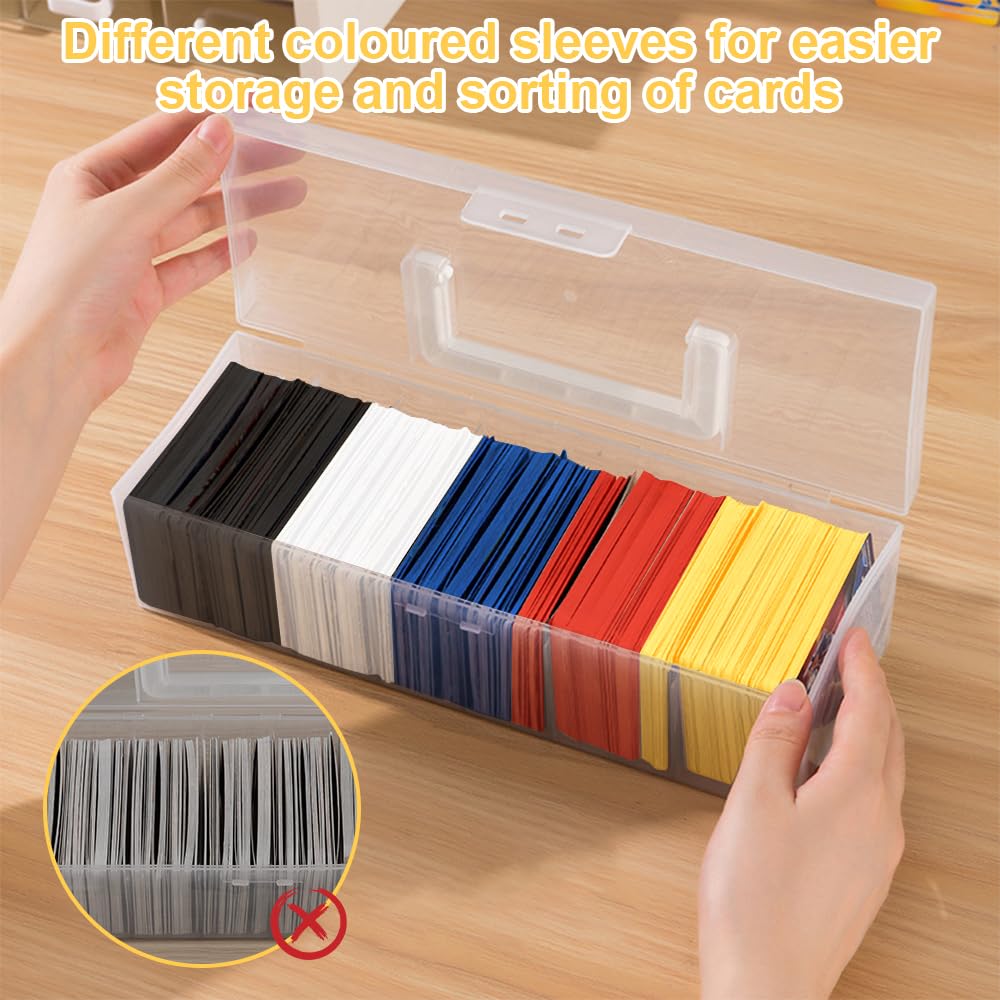 250 Fundas Para Cartas De 66x91 Mm - 5 Colores Con Parte Trasera Mate Esmerilada - Protege Tus Coleccionables