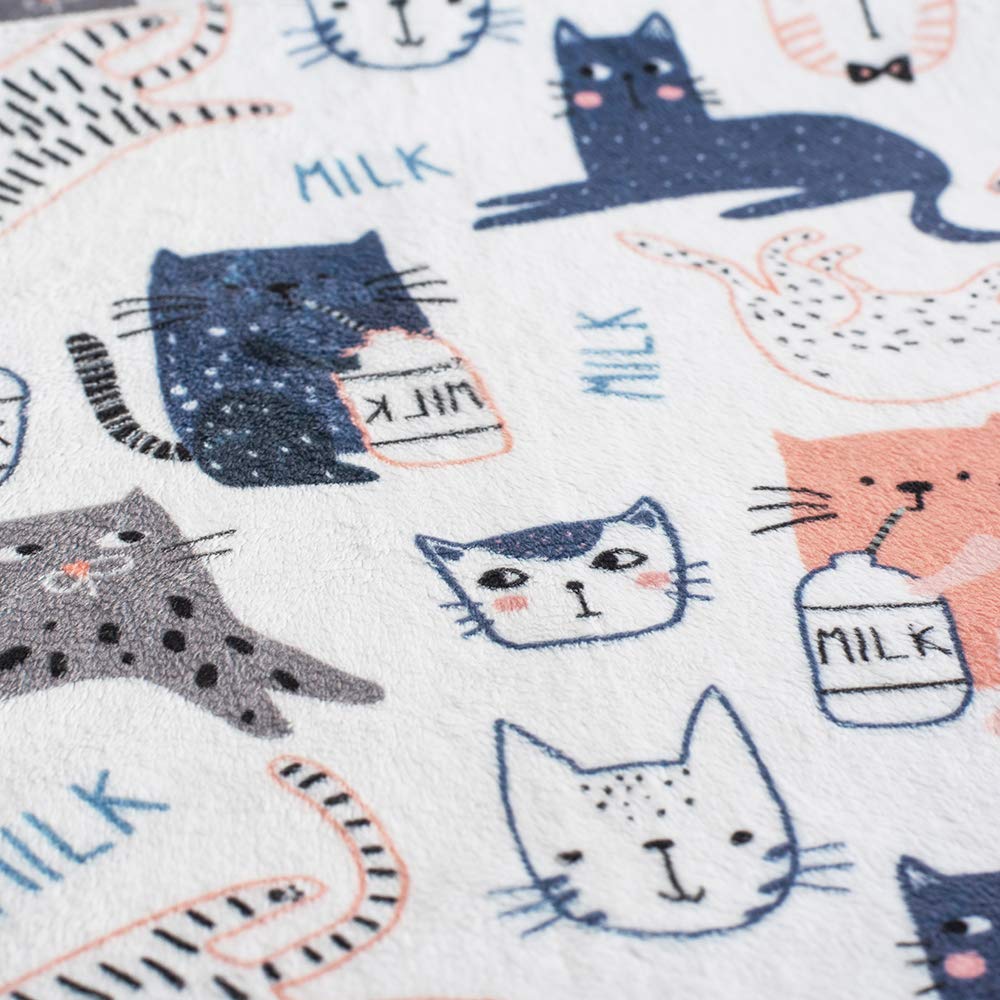 Unisex Lightweight Minky Baby Blanket - Super Soft Plush, Newborn & Toddler, 30x40, Gender Neutral Dot Backing