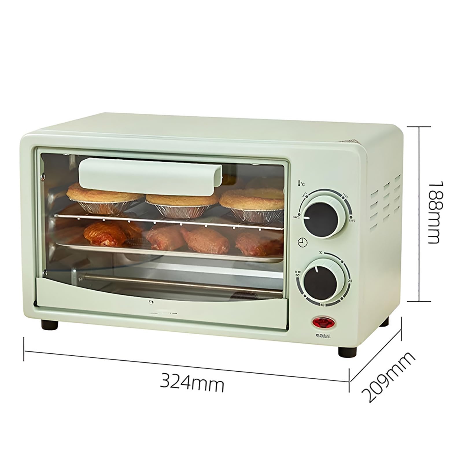 Four électrique Intelligent 12 L, Grille-pain à Convection Et Pâtissier Avec Température Réglable De 0 à 230 °c, Petit Four Multifonctionnel Pour La Maison Et Les Restaurants