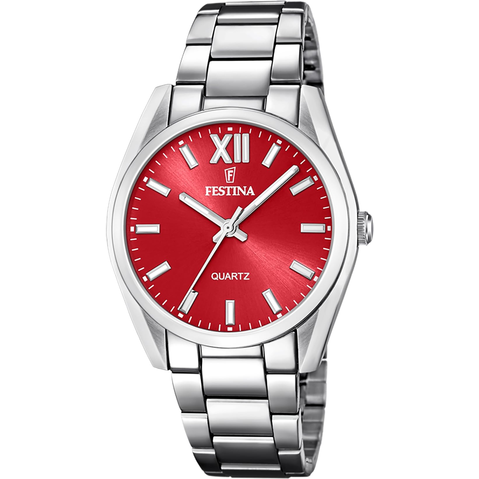 Festina Orologio Donna Analogico Acciaio Inossidabile 316L Argento - Quarzo - Vetro minerale alta resistenza - Impermeabile 5 ATM F20622 - Boyfriend Collection