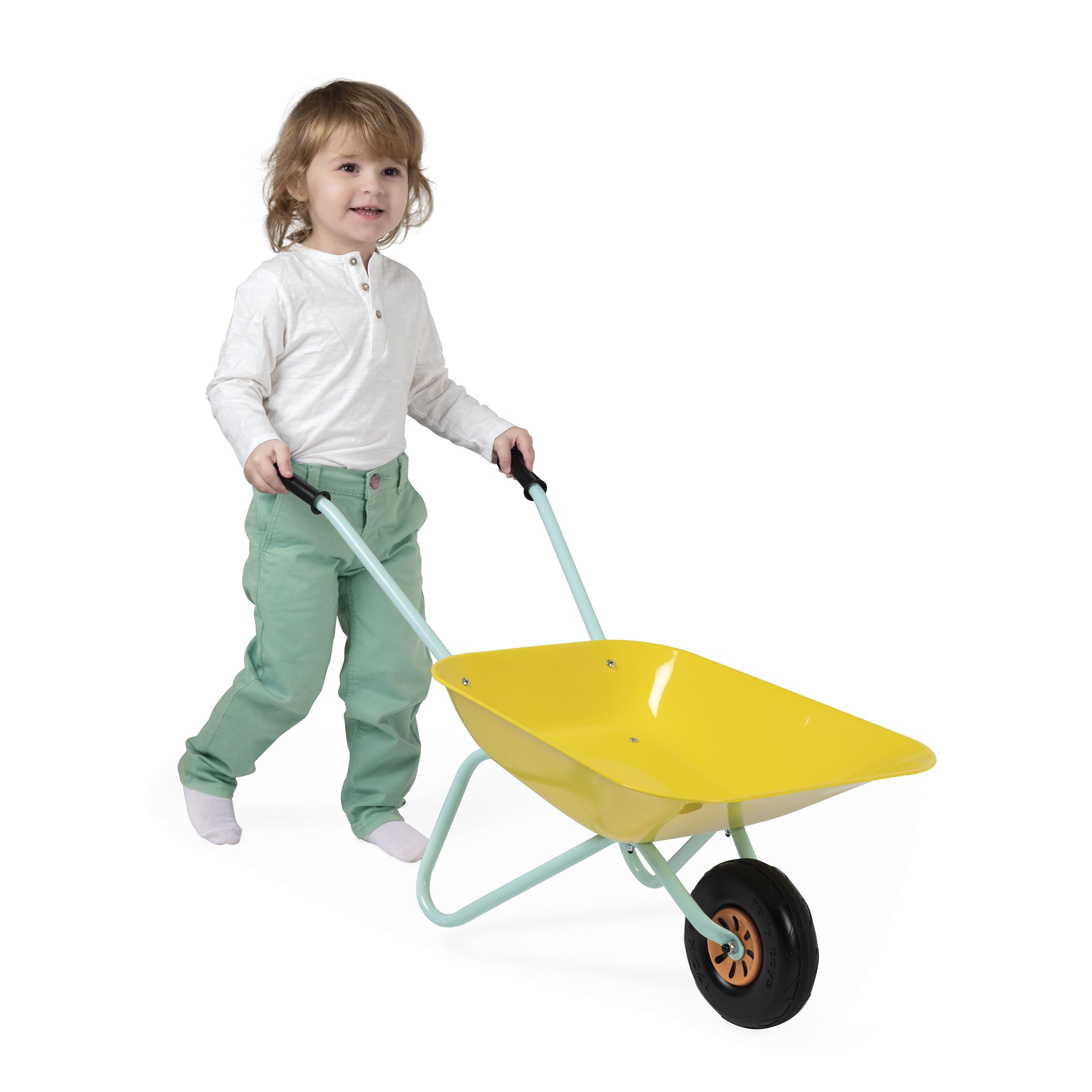 Janod - Carretilla de Metal para niños a Partir de 2 años - Adecuada para niños para Actividades de jardinería y al Aire Libre - A Partir de 2 años