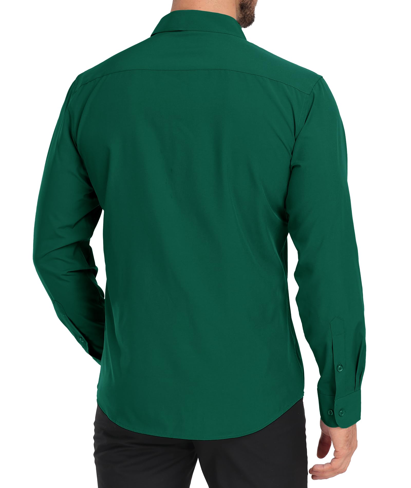 Camisas de vestir para hombre, de manga larga, casual, con botones, con bolsillo — view 5