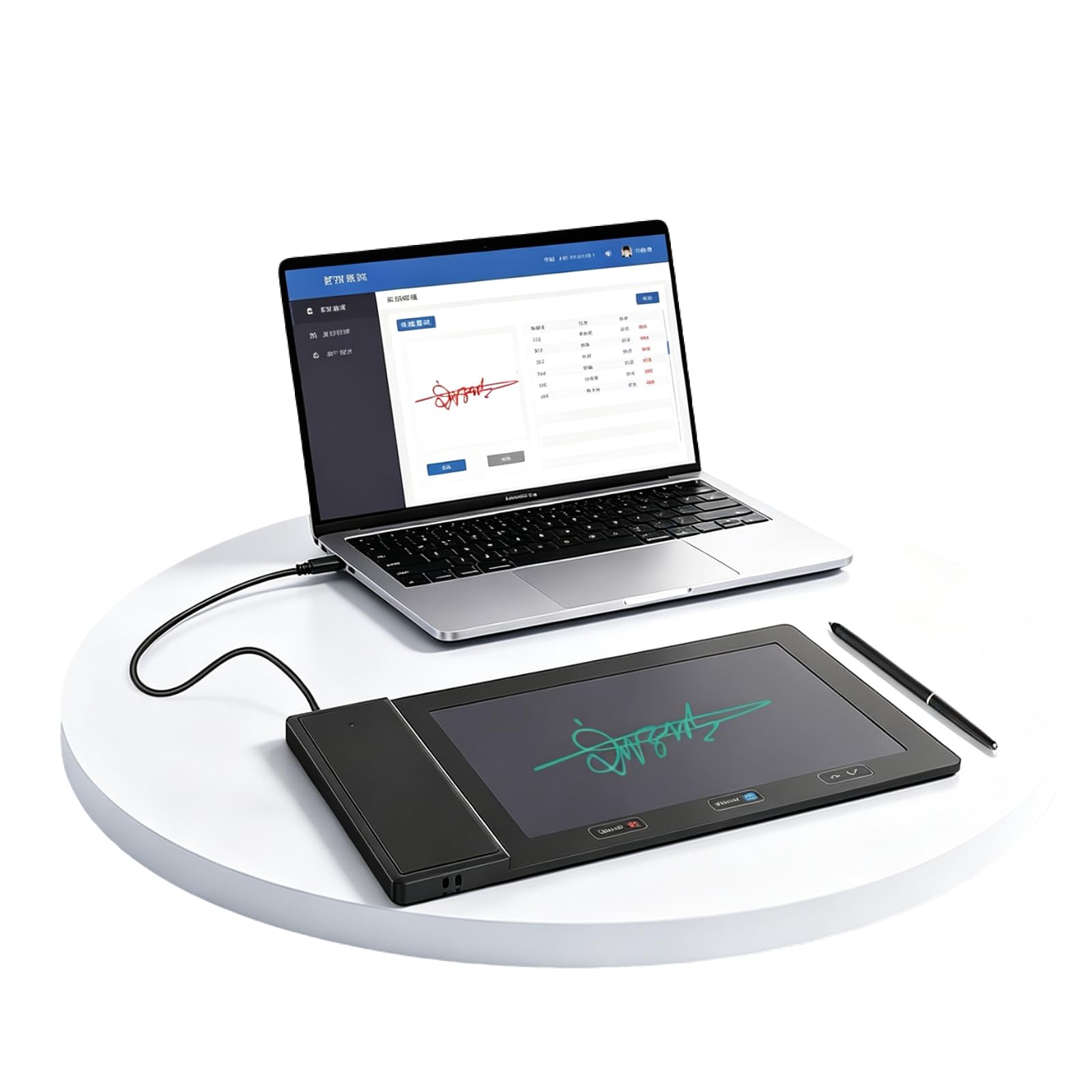 Signature Pad for Work - Tableta de 6 x 4 pulgadas con lápiz capacitivo sin batería para Mac, Windows y Chromebook