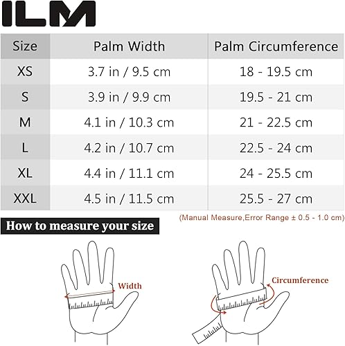 Miniatura 5 de ILM Guantes de motocicleta para adultos, motocross, ATV, MTB, bicicleta de montaña, guante con pantalla táctil para bicicleta, ciclismo, BMX,