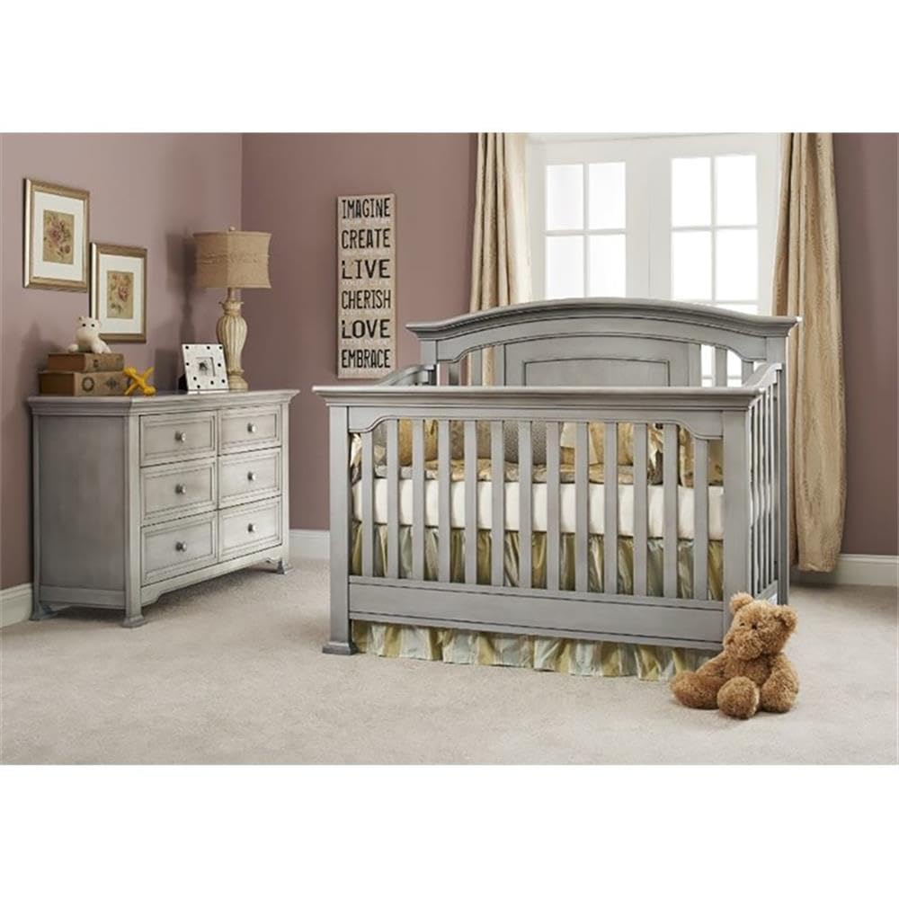 Centennial Medford 4 in 1 Convertible Crib in a Vintage Grey Finish