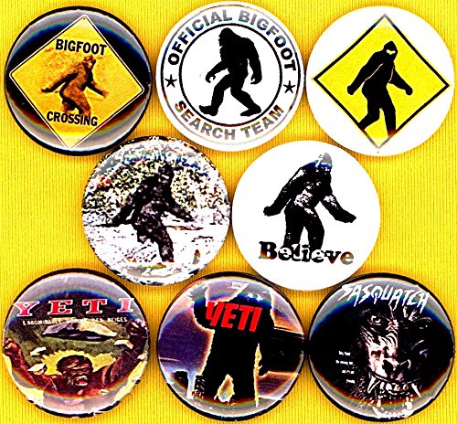 BIGFOOT Pinback Buttons Badges Pins 1 Inch (25mm) Set of 8 New3