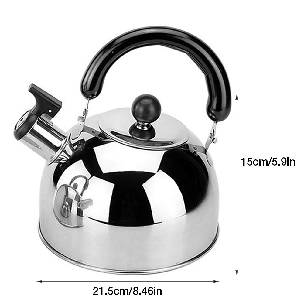 Bollitore In Acciaio Inox Con Fischietto - 4L, Per Gas E Induzione, Maniglia Anti-Scotta - Foto 6