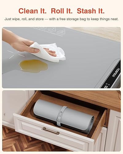 Miniatura 9 de Tapete de calentamiento eléctrico para alimentos, con temporizador de 1 a 99 horas, 7 ajustes de temperatura, calefacción patentada de superficie