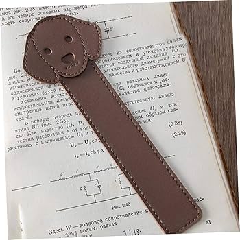 Amazon | STOBOK 犬の皮革製ブックマーカー ユニークなデザイン