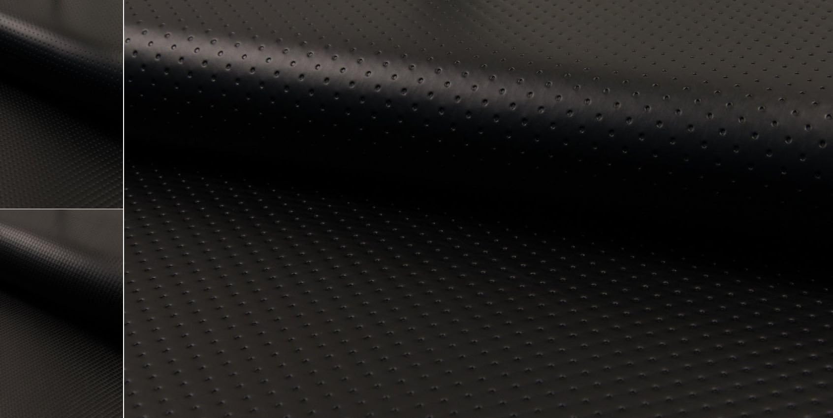 StoffBook D364 Black Elastic Perforated Leather Matt Lycra Lycra Fabric Fabrics
