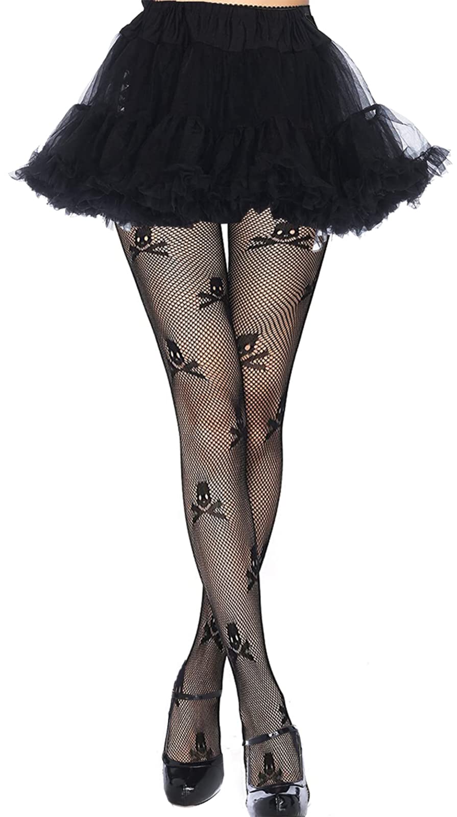 Fishnet Stockings for Women With Stretch Waistband,Fishnets With Reinforced Toes, Fishnet Tights With High Elastic