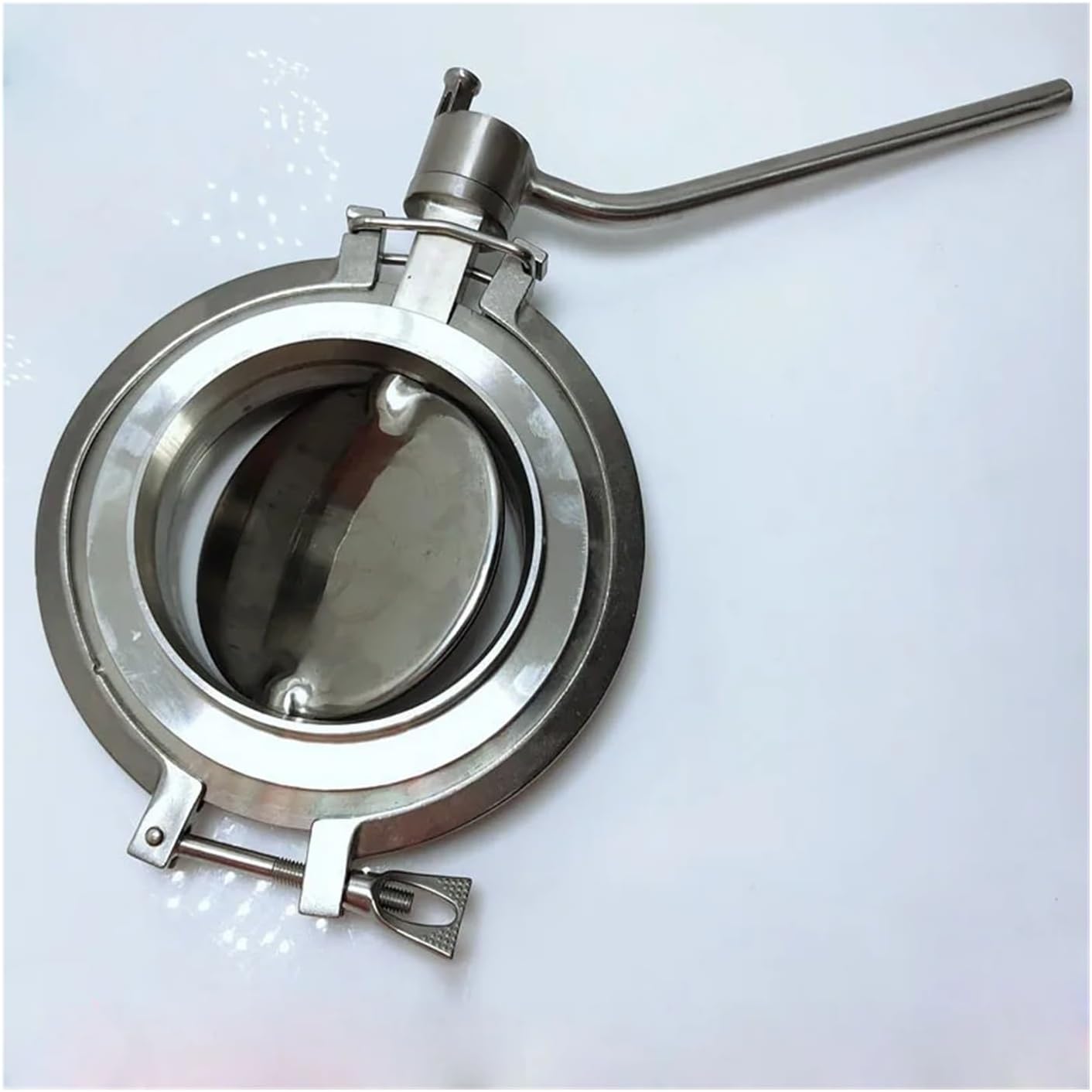 Stainless Steel Powder Butterfly Valve Clamp Powder Valve Tank Bottom Welding Powder Valve Large Discharge Valve(154 Ferrule 167)