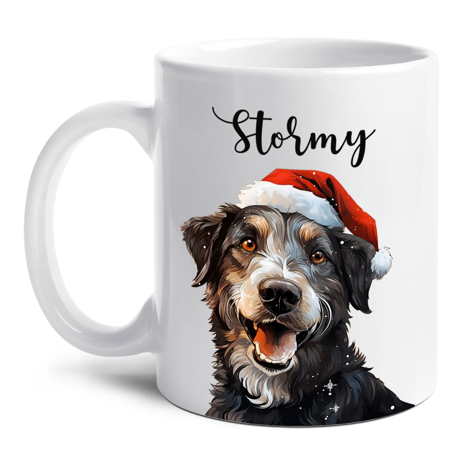 Irish Wolfhound Dog Mug Gifts For Dad Mom Dog Lovers, Personalized Irish Wolfhound Dog Christmas Coffee Mug, Christmas Dog Mugs, Custom Irish Wolfhound Ceramic Mug With Name, Pet Dog Tea Cup 11Oz