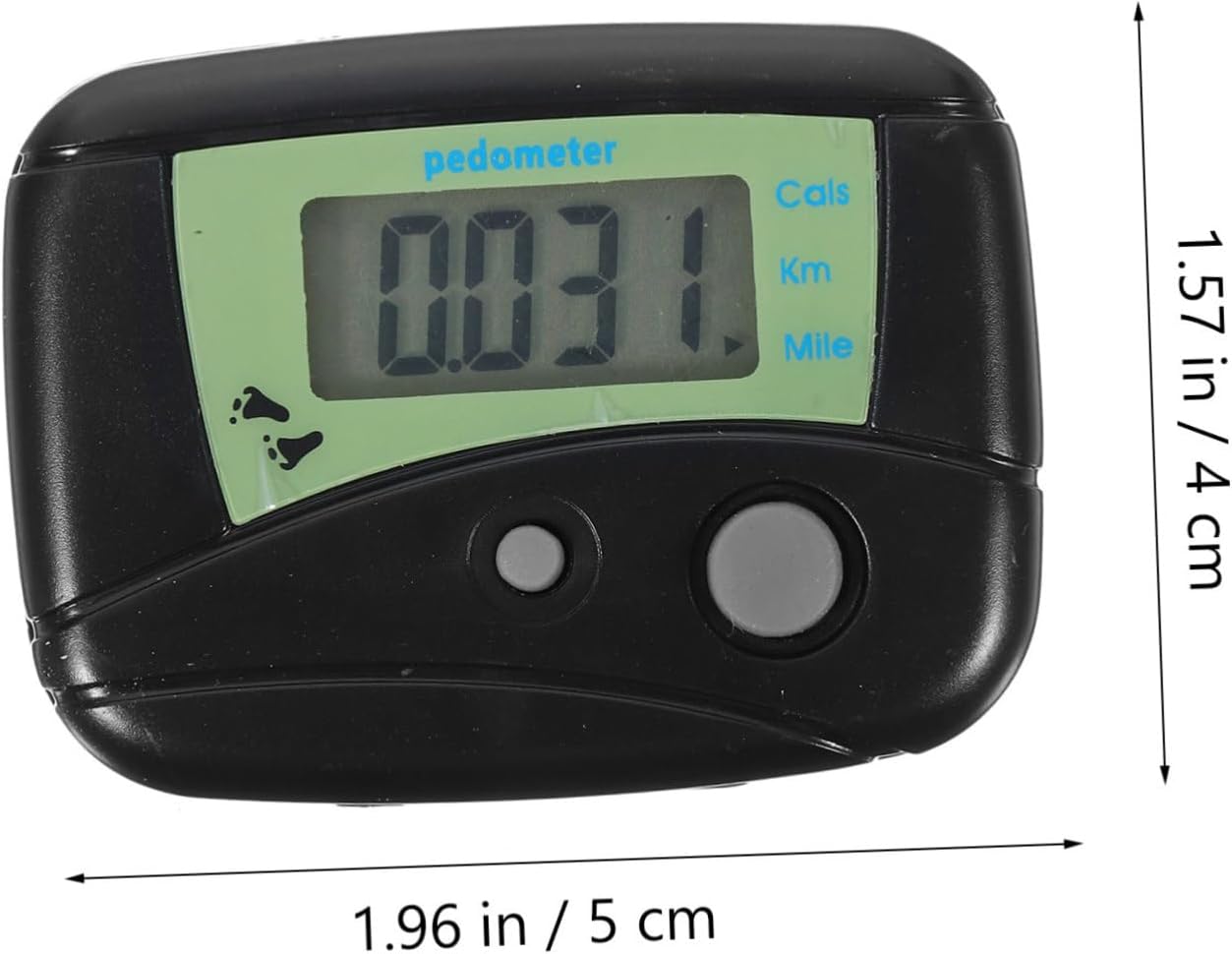 Portable Multi-Functional LCD Digital Pedometer for Accurate Step Counting Walking Distance and Calorie Tracking for Fitness Activities Black