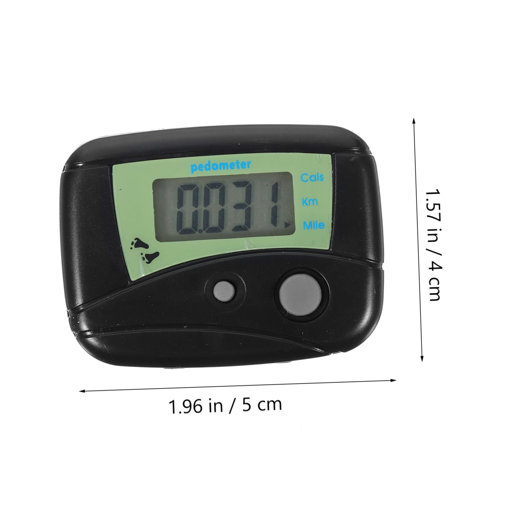 BESPORTBLE Portable Digital Pedometer with LCD Display Walking Distance and Calorie Counter Clip Design for Fitness Tracking Black