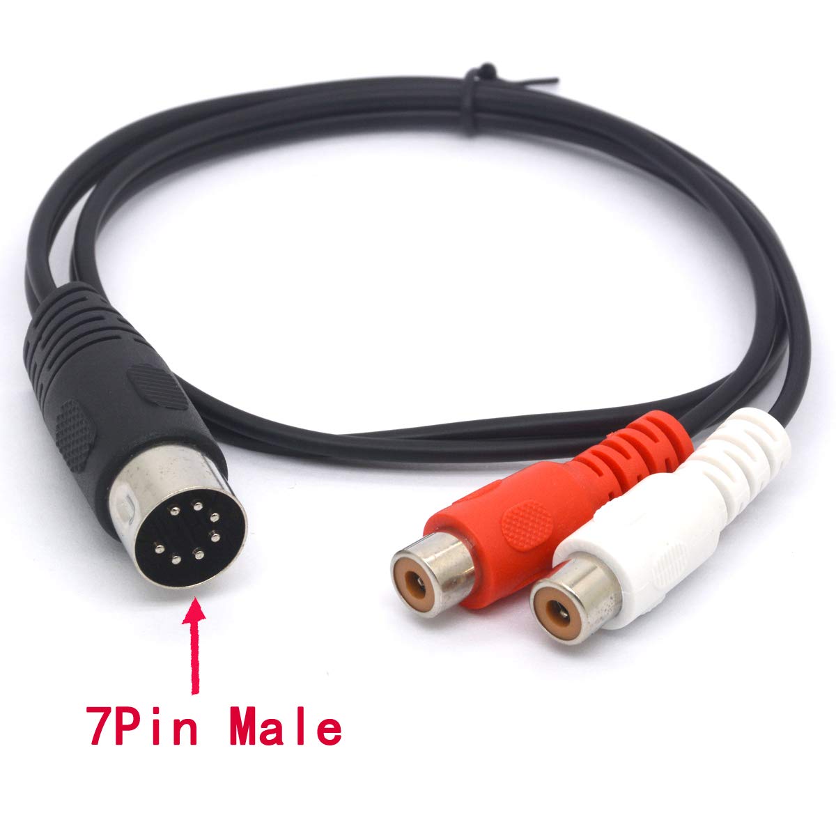 Amazon.com: GLHONG Short 7 Pin Din Male to 2 RCA Female Audio