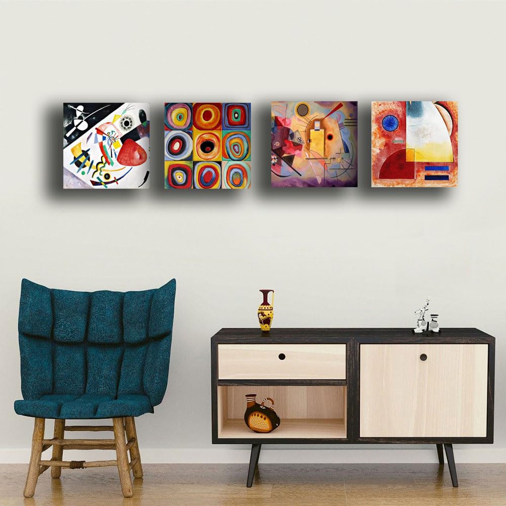 Set Di 4 Quadri Moderni Su Tela - Stampa Astratta XXL, Ideale Per Soggiorno, Camera, Ufficio O Bar - Foto 6