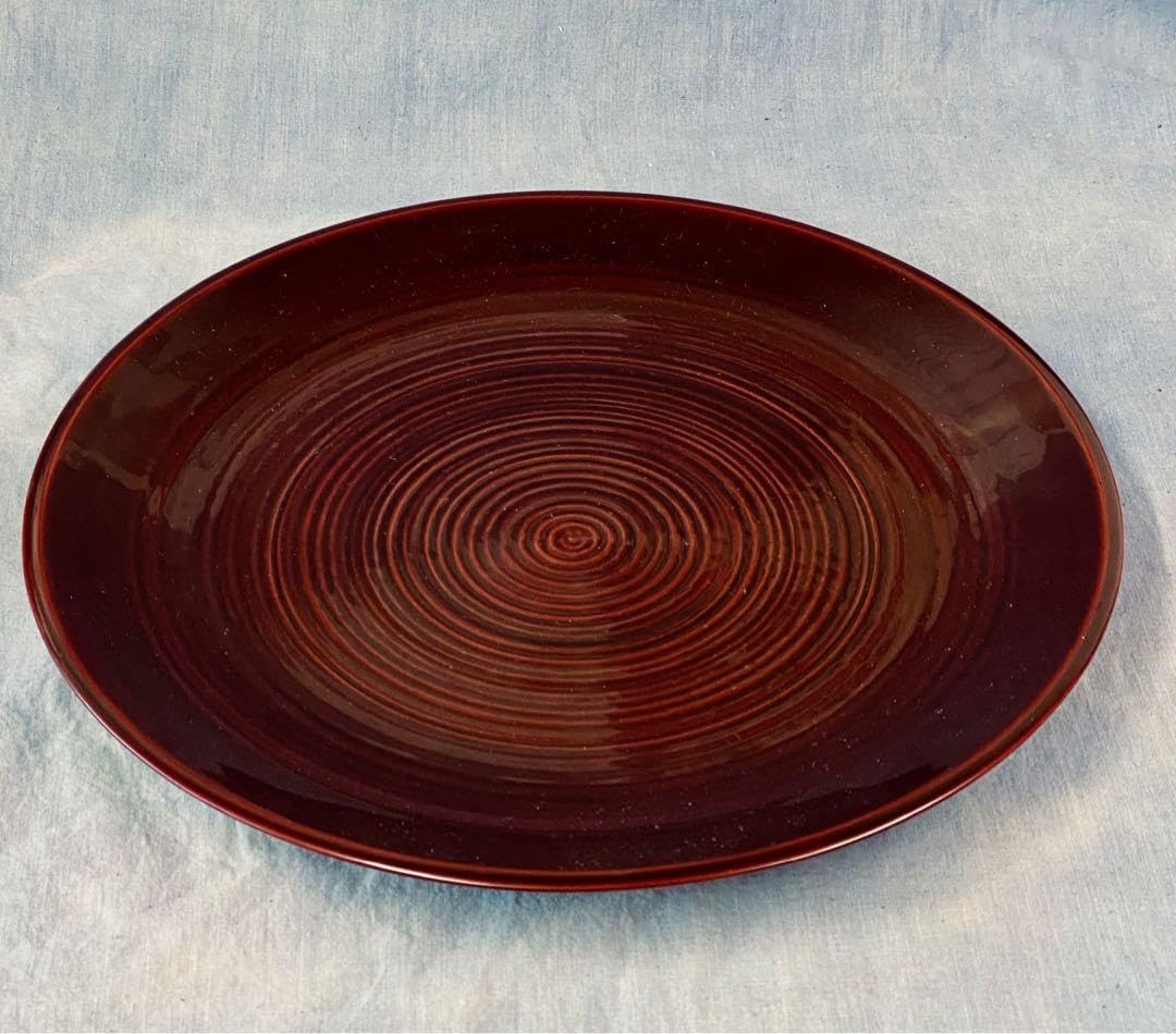 輪島塗 大皿（盛器） 千弾き溜塗り 輪島塗 大皿（盛器） 千弾き溜塗り