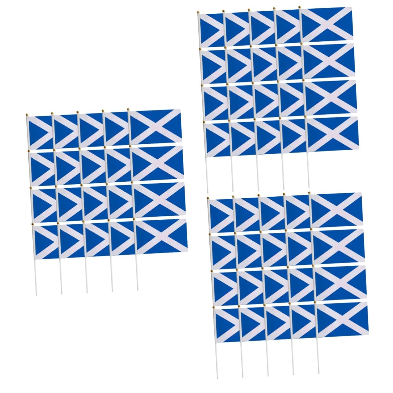 Drapeaux écossais à main réutilisables, lot de 60 petits drapeaux pour événements